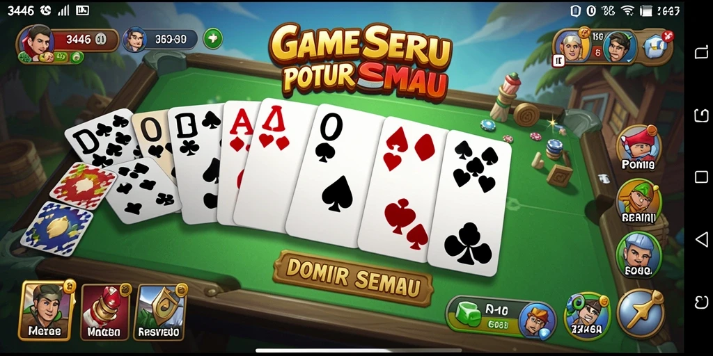 Tampilan gameplay seru di 3446 dengan aksi Domino yang mendebarkan.