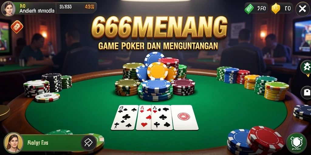 Tampilan gameplay Poker yang menarik dan kompetitif.
