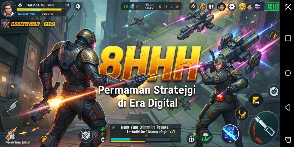 Tampilan gameplay 8HHH yang menegangkan dan strategis.