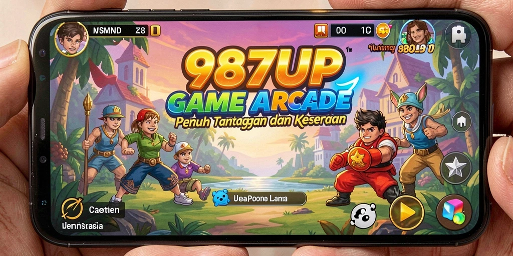 Tangkapan layar gameplay 987UP menampilkan aksi seru permainan Arcade.