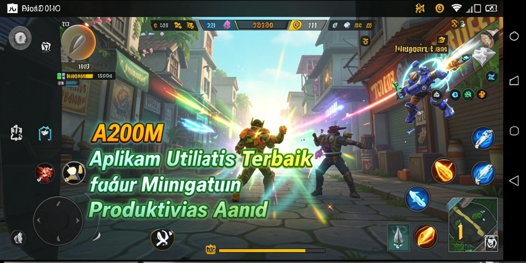 Tampilan antarmuka A200M dengan fitur utilitas yang memudahkan pengguna.