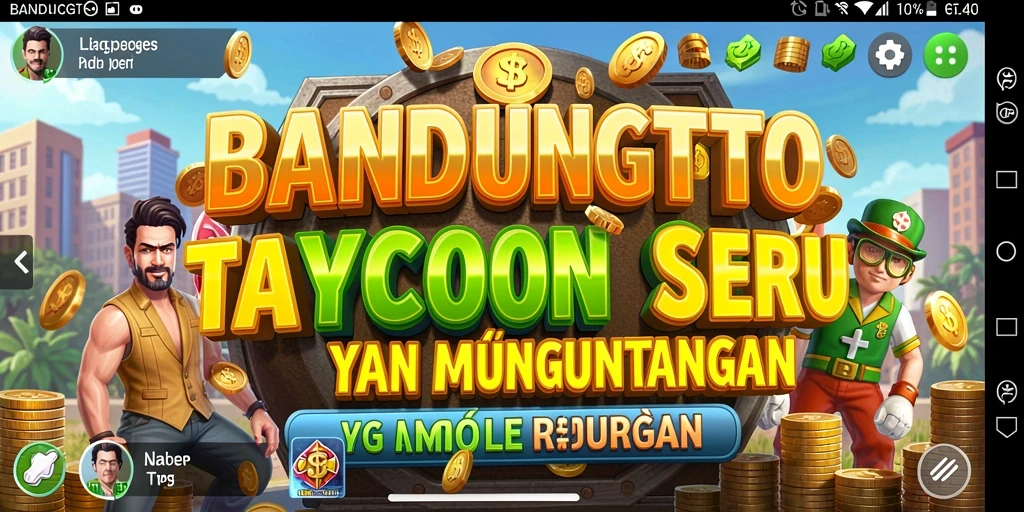 Tampilan gameplay menarik dan strategi bisnis yang mendalam.