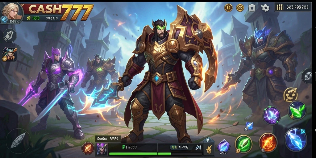 Tampilan gameplay seru dalam pertarungan ARPG di CASH777.