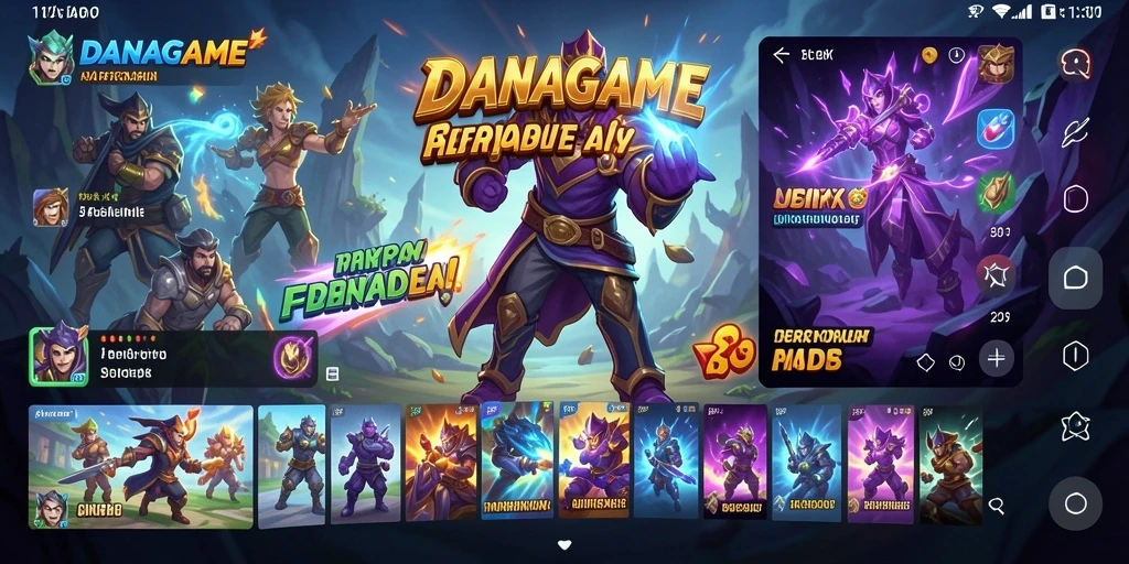 Screenshot utama DANAGAME yang menunjukkan tampilan antarmuka aplikasi Utility.
