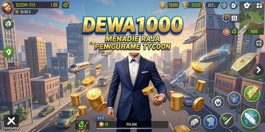 Screenshot gameplay Tycoon DEWA1000 yang menarik dan mendalam.