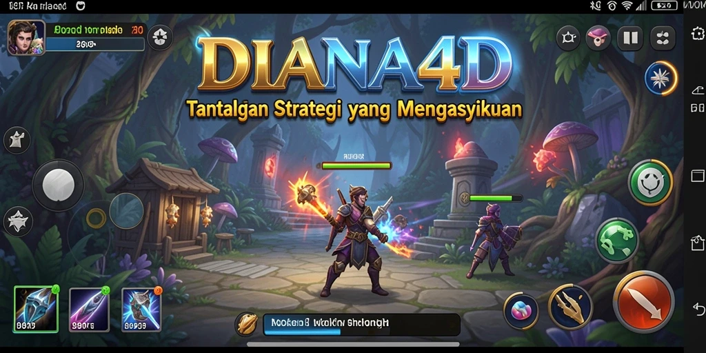 Tampilan gameplay strategis yang mendebarkan dari DIANA4D.