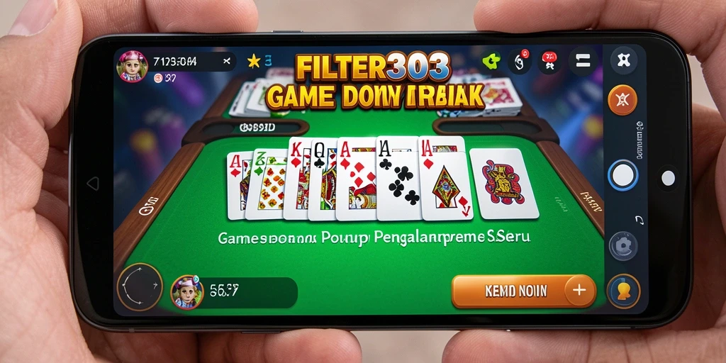 Screenshot utama FILTER303 menampilkan gameplay seru dari permainan Domino.
