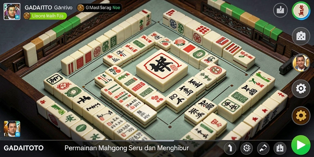 Screenshot <strong>GADAITOTO</strong> menampilkan gameplay Mahjong yang seru dan interaktif.