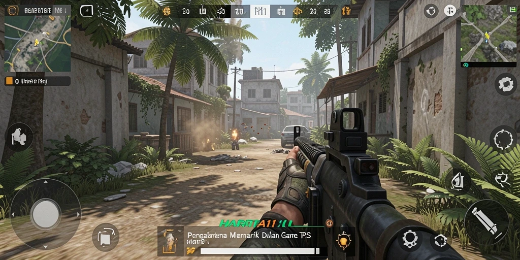 Tampilan gameplay HARTA11 yang mendebarkan dalam mode TPS.