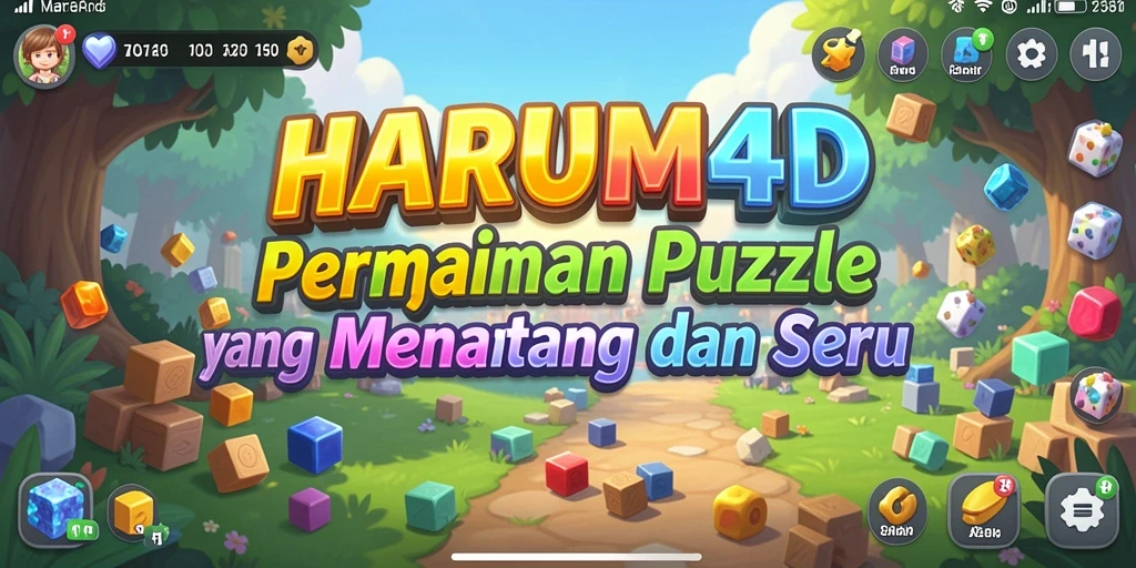 Screenshot gameplay menarik dari HARUM4D yang menampilkan petualangan puzzle.