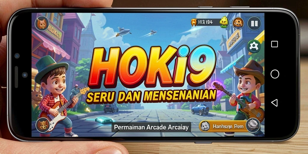 Screenshot utama HOKI9 menunjukkan aksi gameplay seru dan penuh warna.