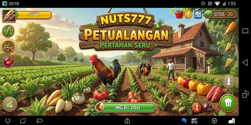 Screenshot NUTS777 yang menampilkan gameplay pertanian yang menarik.