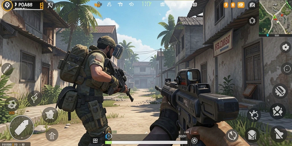 Screenshot dari gameplay menarik POA88 dengan aksi tembak menembak.