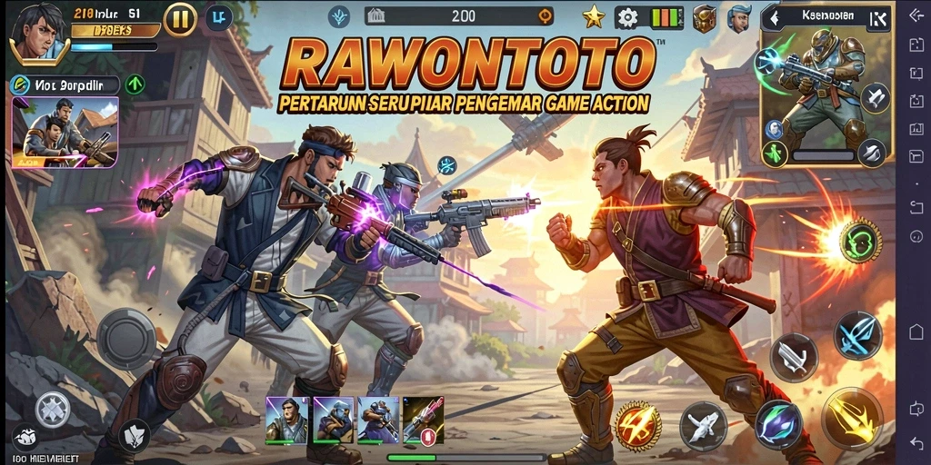 Tampilan gameplay mendebarkan dalam RAWONTOTO dengan aksi cepat.