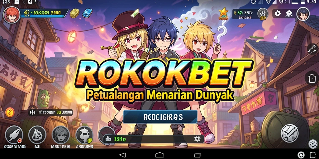 Menampilkan gameplay menarik dari ROKOKBET dengan karakter Anime ikonik.