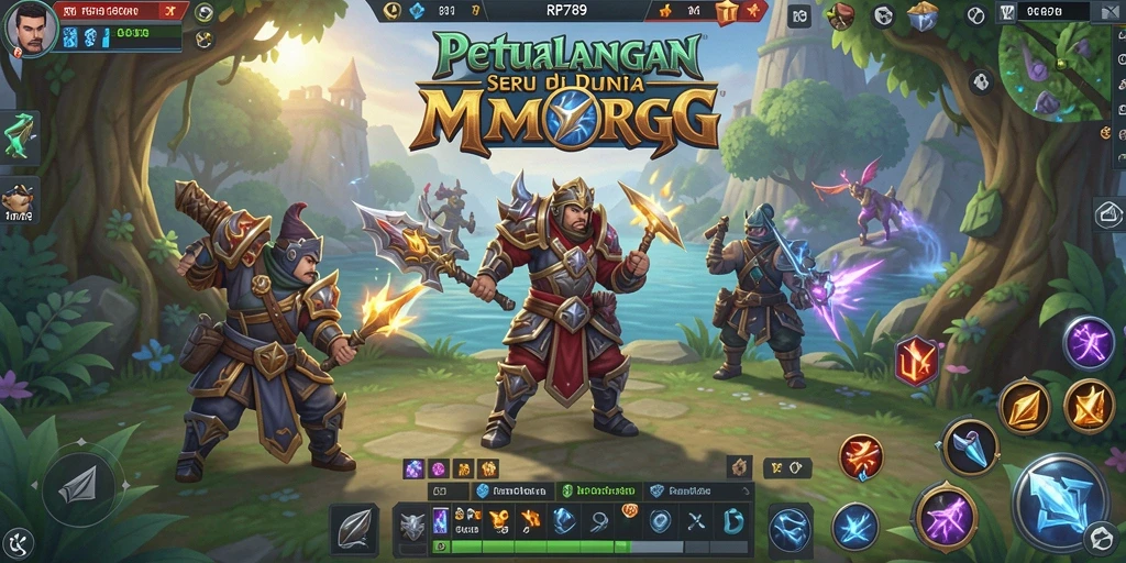 Screenshot gameplay RP6789 dengan aksi seru dalam pertempuran MMORPG.