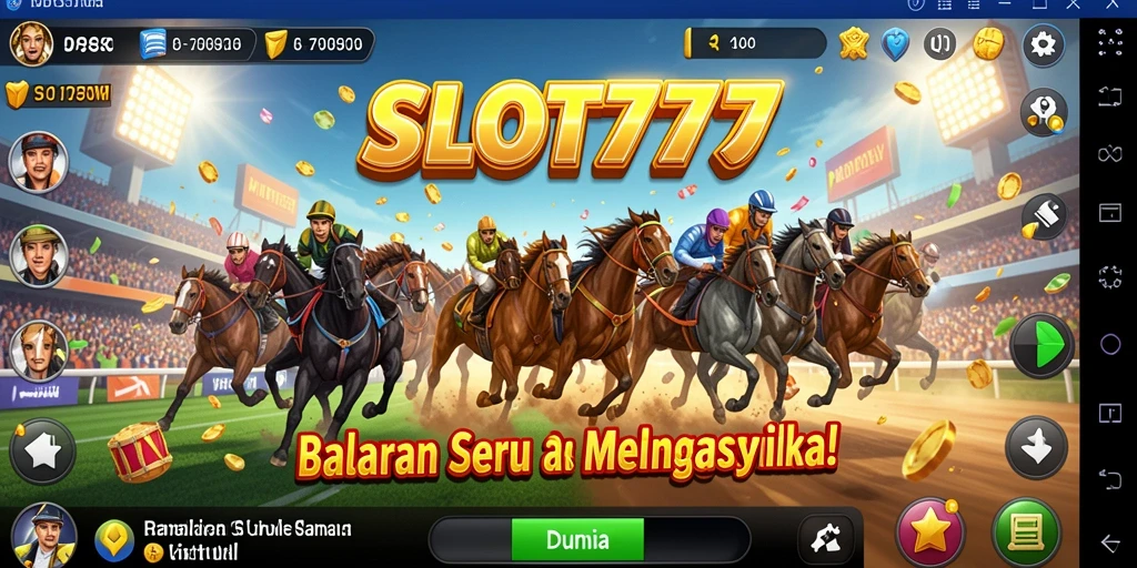 Tampilan gameplay seru dalam balapan kecepatan tinggi di SLOT777.