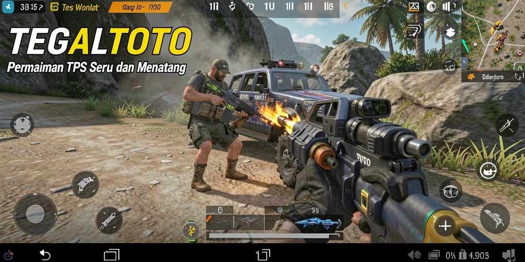 Gameplay seru TEGALTOTO dengan aksi penuh tantangan di TPS.