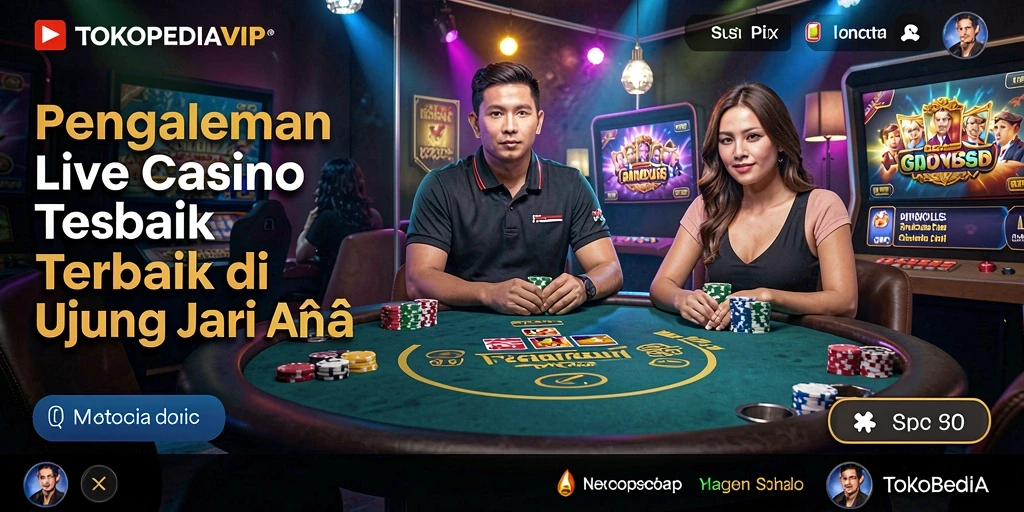 Tampilan gameplay Live Casino TOKOPEDIAVIP yang menarik dan interaktif.