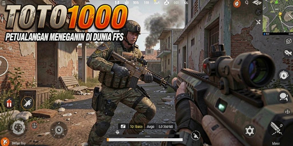 Tampilan gameplay seru dari TOTO1000 dengan pertempuran intens.