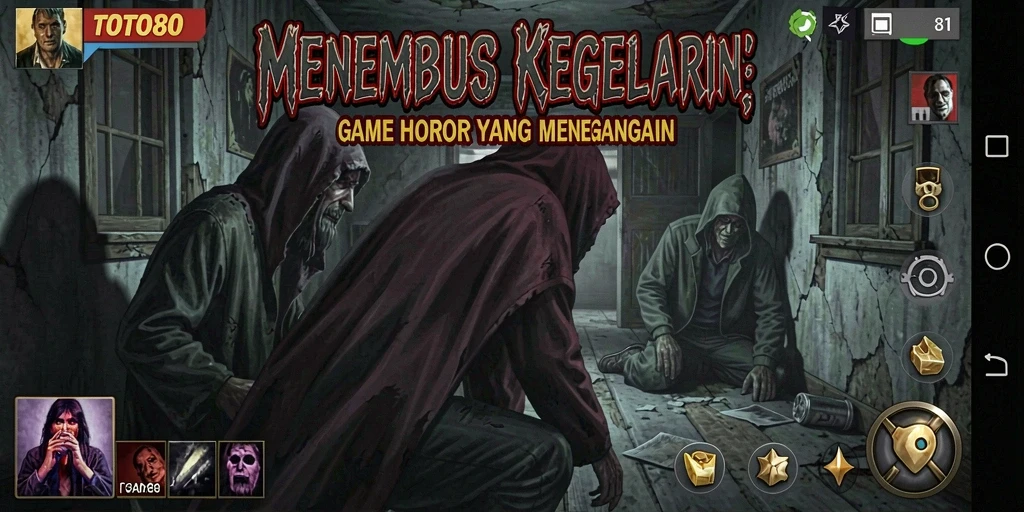 Screenshot utama TOTO80 menampilkan gameplay menegangkan yang penuh dengan kengerian.
