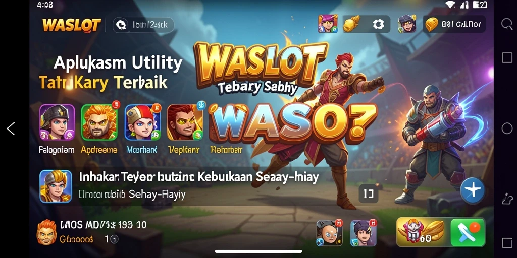 Tampilan screenshot utama WASLOT menampilkan antarmuka aplikasi Utility yang intuitif.